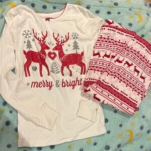 Carter's Merry & Bright Pajama Set - White and Red